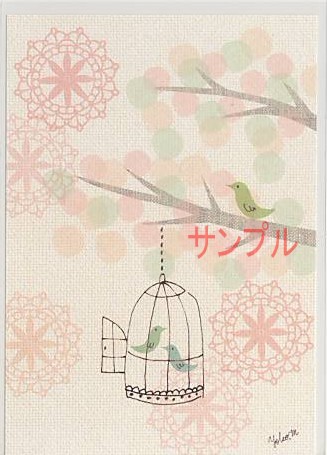 Yoko・ポストカード「小鳥3」